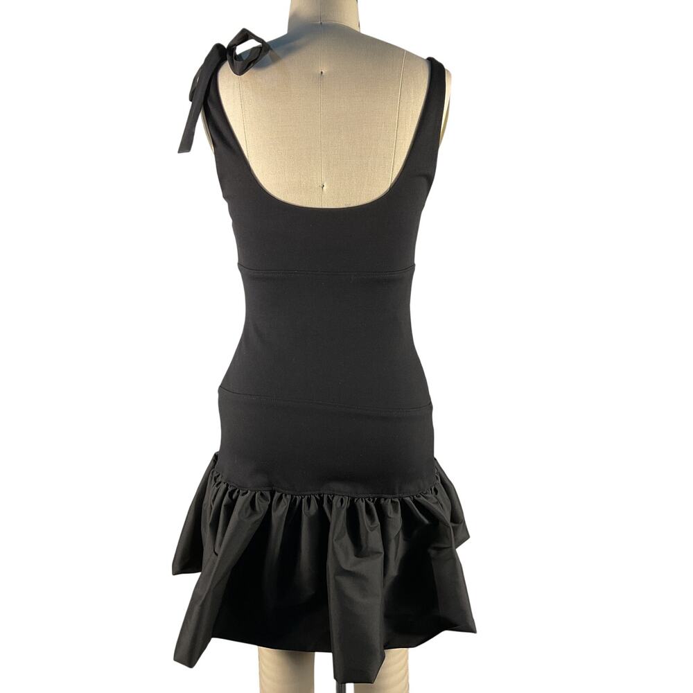 Sandro Ruffled Black Lolita Dress Size 34 FR / 2 US - Picture 3 of 4